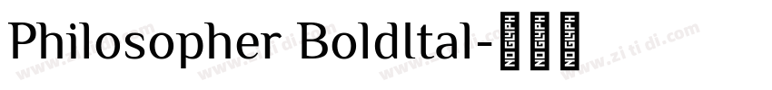 Philosopher BoldItal字体转换